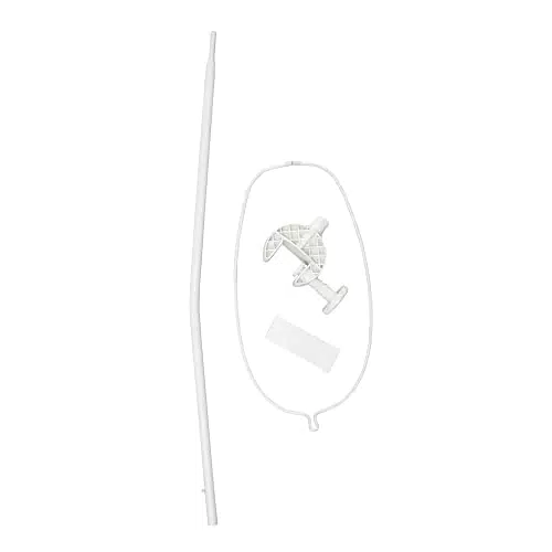 roba Himmelstange mit Klemme für Baby Betthimmel - Universal Himmelhalter in Weiß - Zubehör für Babybetten - ca. 150 cm hoch / rund