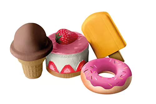 roba Squishies 4er-Set „Sweets“, Eis am Stiel, Kuchen