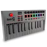 RockJam Go 25 Key USB & Bluetooth MIDI Keyboard Controller With 8 Backlit Drum Pads