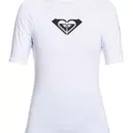 Roxy Kurzärmliger Rashguard Whole Hearted Frauen Weiss