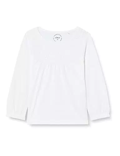 s.Oliver Junior Baby Girls T-Shirt, Langarm, White, 74