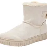 s.Oliver Mädchen Winterstiefeletten ohne Absatz Gefüttert mit Schleife und Reißverschluss Beige