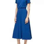 s.Oliver Women's 2131968 Kleid lang, blau 5602, 44
