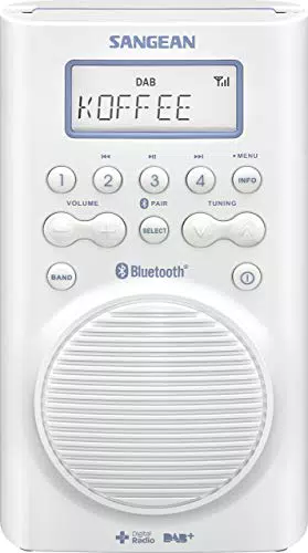 Sangean H-205D BT Wasserdichtes Duschradio weiß