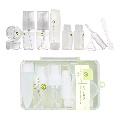 Sbomi 11 Stück Reiseflaschen Set, Auslaufsicher Reise Container Portable Travel Zubehör für Shampoo
