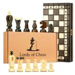 Schachspiel Schach Backgammon Dame 35 x 35 cm Set 3 in 1 - Holz Schachbrett Chess Board hochwertig mit Schachfiguren groß Schach mit Backgammon und Dame