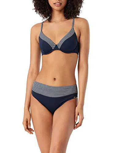 Schiesser Damen 179213 Bikini-Set, dunkelblau, 46