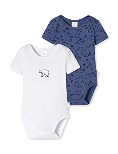 Schiesser Unisex Baby 2pack Bodies 1/2 Unterwäsche