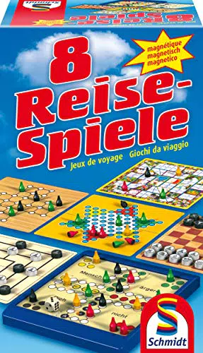 Schmidt Spiele 49102 - 8 Reise-Spiele, Spielesammlung