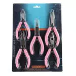 Schmuck Zangen 5 PCS Mini Pink 4in Metall Zangen Set Kit Cutter Handarbeit Schmuck Handwerk Werkzeug Schmuckherstellung DIY Tool