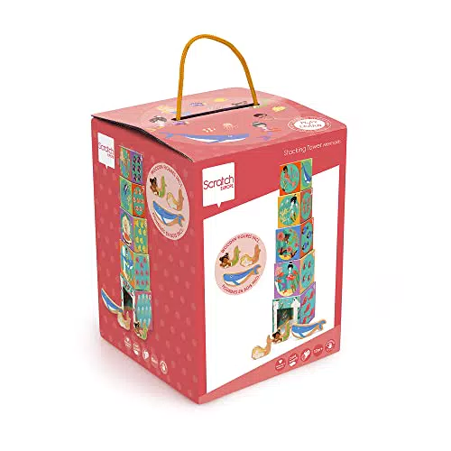 SCRATCH Animals 276181229 Stapelturm Pyramide mit 3 Holztieren