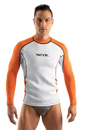 Seac Fit Long, 2 mm Neopren-Langarmshirt, ideal als Tauchunterwäsche oder als Rash Guard zum Surfen und Schwimmen