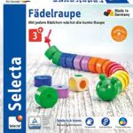 Selecta 63005 Fädelraupe, Würfel- und Fädelspiel