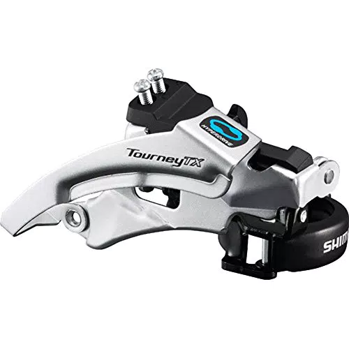 Shimano Tourney FD-TX800-TS3 Umwerfer 7/8-fach Top Swing schwarz/silber Ausführung 63-66° Kettenstrebenwinkel 2016 Mountainbike
