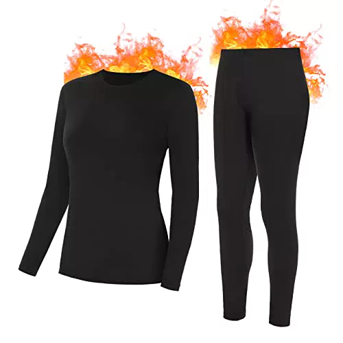 SIHOHAN Damen Thermounterwäsche Set, Warme Unterwäsche gefütterte Long Johns für Damen