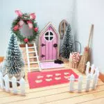 SILARLAIT Wichteltür Zubehör Weihnachten, 17-TLG Wichteltür Weihnachtsset Weihnachtsdeko