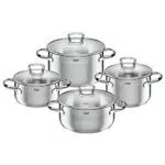 Silit Toskana Topfset Induktion 4-teilig, Kochtopf Set mit Glasdeckel