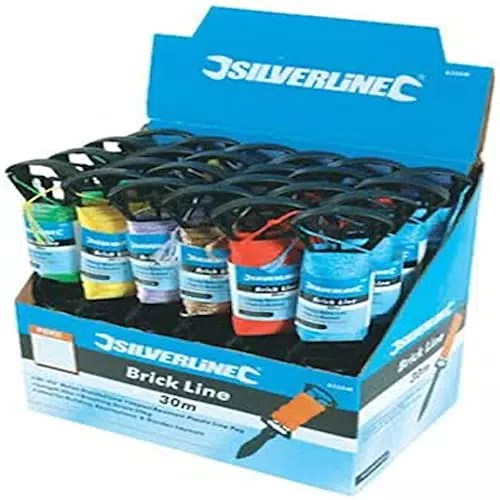 Silverline 633541 Gespulte Ziegelschnur-Displaybox, 24 Stück