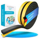 SilverRack 4m Türdichtung selbstklebend - Dichtungsband Schwarz - Zuschneidbares Schaumstoffband als Fenster-Tür-Dichtung - Zugluftstopper Heizkosten sparen