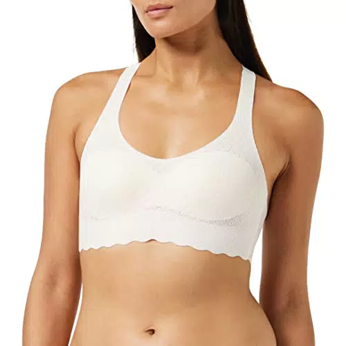 sloggi Damen ZERO Feel Lace Top Bustier, Angora, X