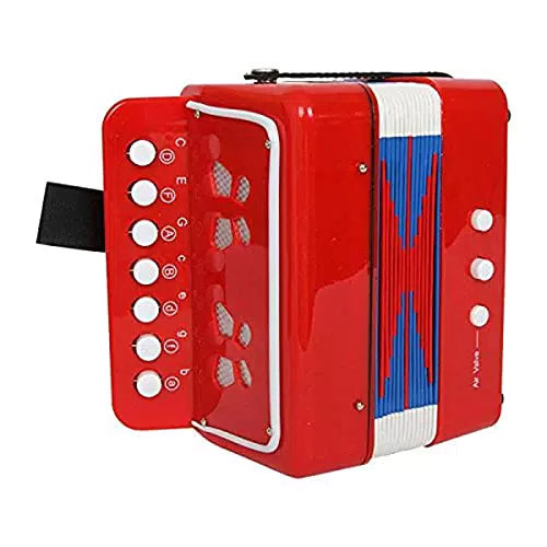 small foot Akkordeon rot, Musikinstrument für Kinder