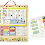 small foot Wochenplaner magnetisch Educate, Lerntafel aus FSC100%-Zertifiziertem Holz