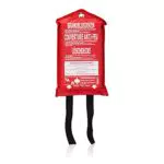 Smartwares 10.014.60 Feuerlöschdecke 100 x 100 cm Glasfasertuch zur ersten Hilfe inkl. Schutztasche mit Öse zur Aufhängung nach EN1869:1997