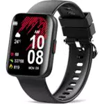 Smartwatch Herren Damen, 1.69 Gekrümmter Bildschirm fitnessuhr mit Pulsuhr Schlafmonitor