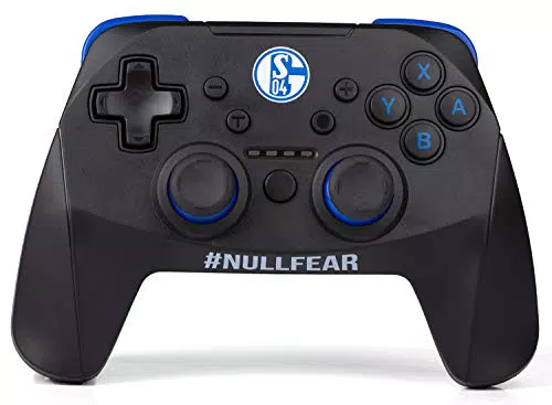 snakebyte S04 Wireless Pro Controller - SWITCH - Offiziell lizenziertes FC Schalke 04 Bluetooth Gamepad für Nintendo Switch und Switch Lite