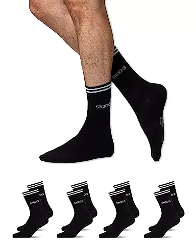 Snocks Tennissocken mit Streifen für Damen und Herren: Ideale Sportsocken aus Biobaumwolle - passend für jeden Sneaker und jeden Style - Tennissocken herren35-38