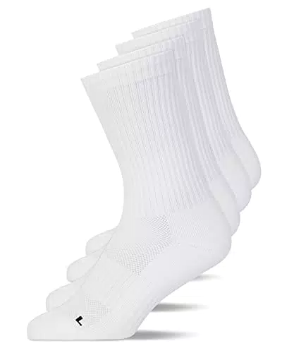 Snocks Unisex Hohe Renn Socken Gr. 39-42 I Atmungsaktive Sportsocken für Männer & Frauen I Low Sport Füßlinge für jede Sportart I Anti Blasen Schutz Sommer Socken I Weiß