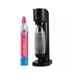 SodaStream Gaia, Wassersprudler mit CO2-Zylinder und 1x 1L spülmaschinenfeste Kunststoff-Flasche