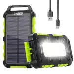 Solar Powerbank 20000 mAh, PD 15W Tragbare USB C Solar Ladegerät mit 3 Ausgänge 2 Eingänge