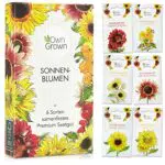 Sonnenblumen Samen Set : Sonnenblumen Saatgut mit 6 Sorten Blumen Geschenk Set mit Riesen Sonnenblumen Samen und Sonnenblumen Samen klein Blumensamen Sonnenblumen Saatgut Blumen von OwnGrown