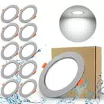 SPAHER Einbaustrahler LED Einbauleuchten Einbauspots Grau Deckenspots Led Spots 10er Ultra Flach 9W 230V IP44