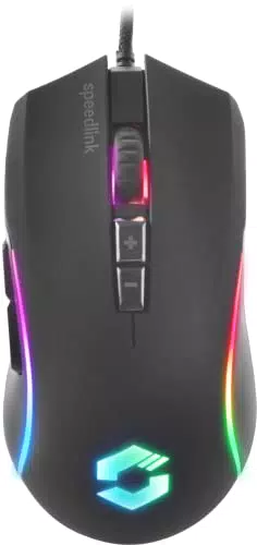 SPEEDLINK ZAVOS Gaming Mouse Gaming Maus mit Kabel, mehrfarbige LED Beleuchtung