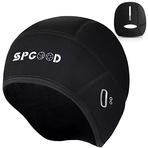 SPGOOD Fahrrad Mütze Radmütze Helm Unterziehmütze Herren/Damen Fahrrad Kappe Sportmütze Laufmütze Bike Warm Cap Winter Winddichte Wintermütze Atmungsaktiv Helmmütze