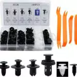 SPTwj Stoßstangen Befestigung Clips Klammern Stoßstangen Universal Türverkleidung Auto Befestigung Clips Set （100pcs Befestigung Clips/4pcs Lösewerkzeug）