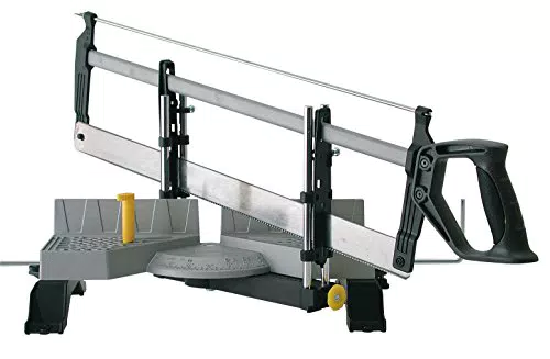 Stanley automatische Gehrungslade aus Metall mit Säge Feinsäge mit Universalsägeblatt 13 Zähne/Zoll 30