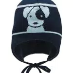 Sterntaler Baby Jungen Mütze Baby Bommelmütze Hund Mütze - Mütze Baby - aus Baumwolle mit Ohrenklappen und Bindeband - marine