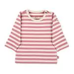 Sterntaler Baby Mädchen Langarmshirt Baby GOTS Langarm-Shirt gestreift - Baby Shirt Langarm - mit Esel Stickerei und Knopf - rosa