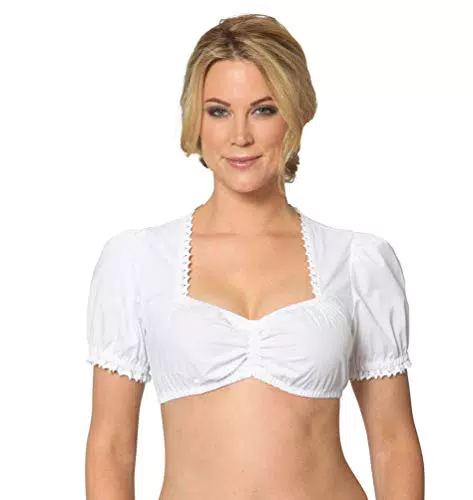 Stockerpoint Damen B-3030 Trachtenbluse,Weiß ,48
