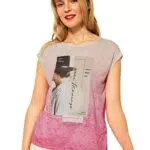 STREET ONE Damen A318043 Sommershirt, Cherry red, 36