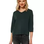 Street One Damen A318896 T-Shirt 3/4 Arm, deep Clary Mint
