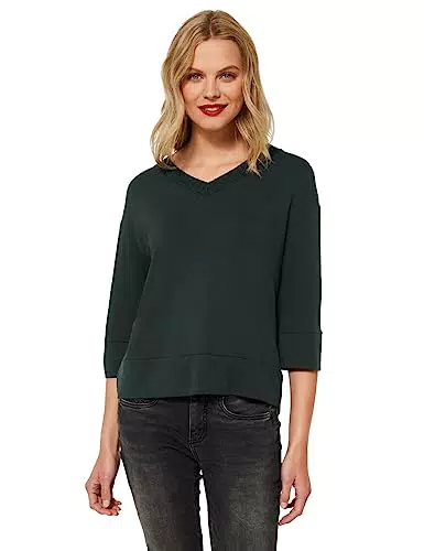 Street One Damen A318896 T-Shirt 3/4 Arm, deep Clary Mint