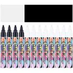 SUPERSUN Radierbare Kreidemarker für Tafel, 8 weiße und 4 schwarze Kreidemarker für Whiteboard