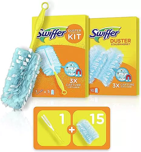 Swiffer Staubmagnet Trap & Lock Starterset + 15 Tücher