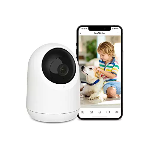SwitchBot Überwachungskamera Innen, WLAN Kamera mit 360°/115° Sichtfeldabdeckung