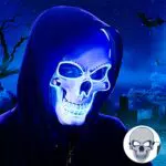 Sylanda LED Purge Maske, Halloween Maske, LED Grusel Maske Horror im Dunkeln Leuchtend