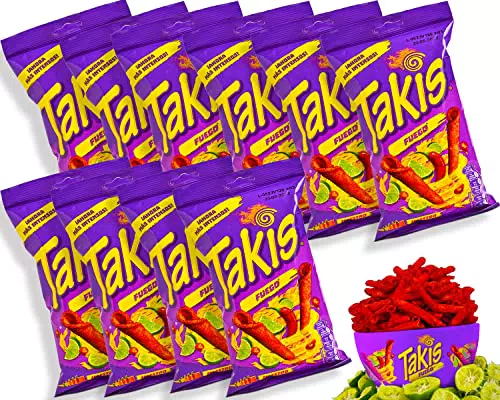 Takis Chips Fuego Chips Box - je 56g - Chips Grosspackung Chips scharf